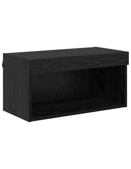 Set mobile TV con led Rovere Nero Legno multistrato