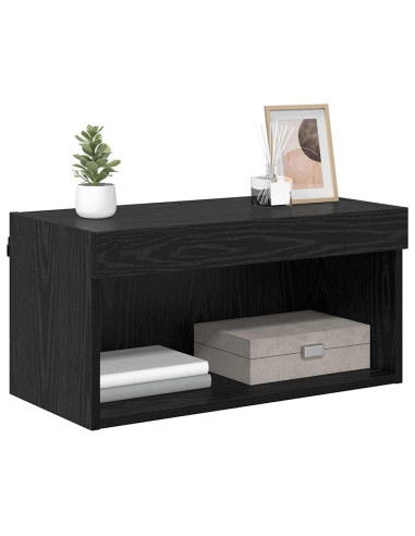 Set mobile TV con led Rovere Nero Legno multistrato