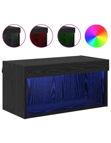 Set mobile TV con led Rovere Nero Legno multistrato