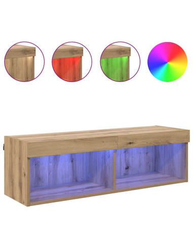 Mobile TV da parete Panama Rovere artigianale 100 x 30 x 30 cm