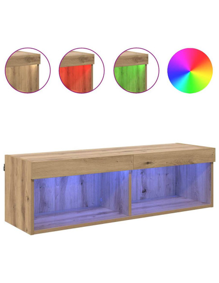 Mobile TV da parete Panama Rovere artigianale 100 x 30 x 30 cm