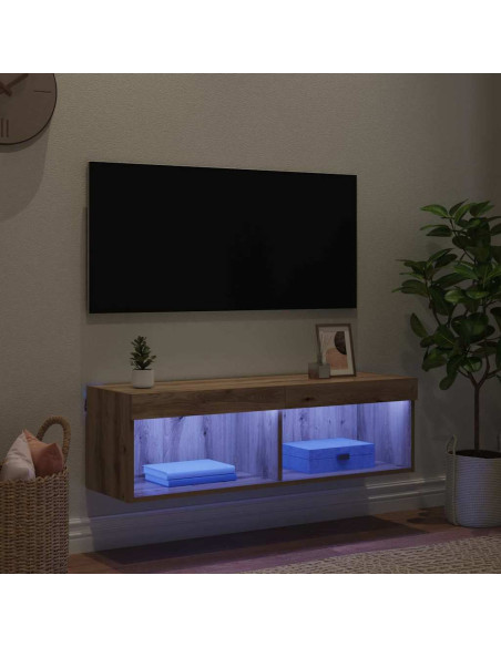 Mobile TV da parete Panama Rovere artigianale 100 x 30 x 30 cm