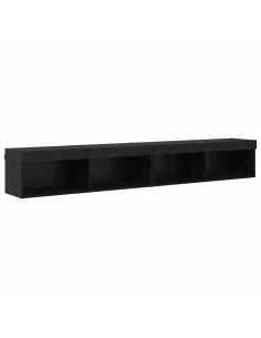 Set mobile TV con led Rovere Nero Legno multistrato 2