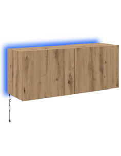 Mobile TV da parete Rovere artigianale 100 x 35 x 41 cm 2