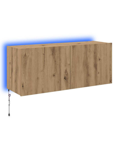 Mobile TV da parete Rovere artigianale 100 x 35 x 41 cm