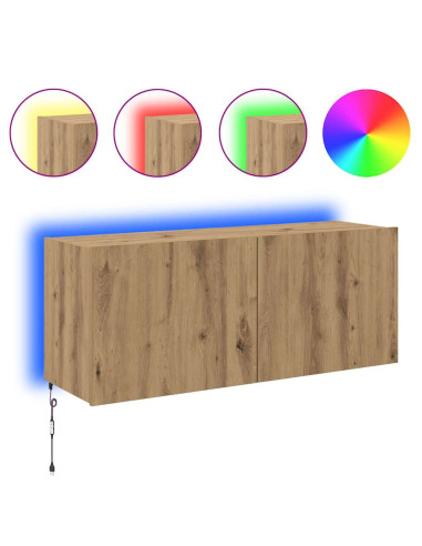 Mobile TV da parete Rovere artigianale 100 x 35 x 41 cm