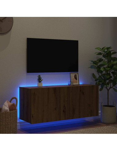 Mobile TV da parete Rovere artigianale 100 x 35 x 41 cm