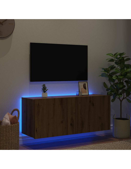 Mobile TV da parete Rovere artigianale 100 x 35 x 41 cm