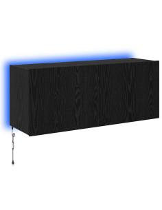 Mobile TV da parete Rovere Nero 100 x 35 x 41 cm 2