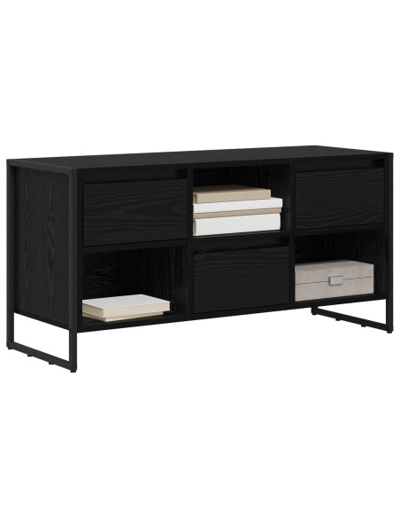 Mobile TV Rovere Nero 100 x 36 x 49,5 cm Legno multistrato