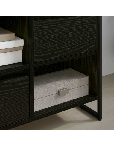 Mobile TV Rovere Nero 100 x 36 x 49,5 cm Legno multistrato