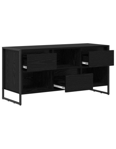 Mobile TV Rovere Nero 100 x 36 x 49,5 cm Legno multistrato