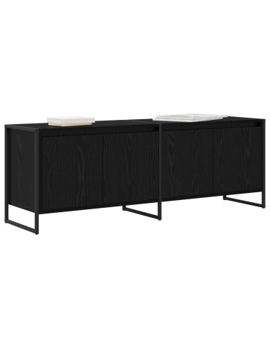 Mobile TV Rovere Nero 140 x 36 x 49.5 cm Legno multistrato