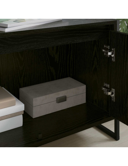 Mobile TV Rovere Nero 140 x 36 x 49.5 cm Legno multistrato