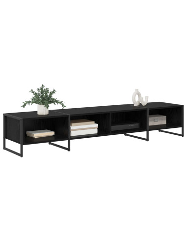 Mobile TV Rovere Nero 170,5 x 36 x 30,5 cm Legno multistrato