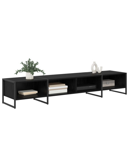 Mobile TV Rovere Nero 170,5 x 36 x 30,5 cm Legno multistrato