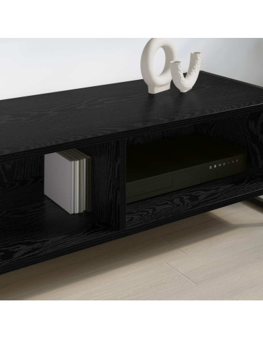 Mobile TV Rovere Nero 100 x 36.5 x 30.5 cm Legno multistrato