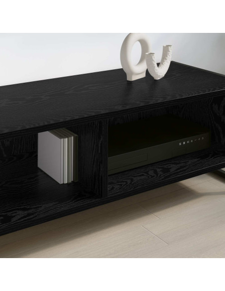 Mobile TV Rovere Nero 100 x 36.5 x 30.5 cm Legno multistrato