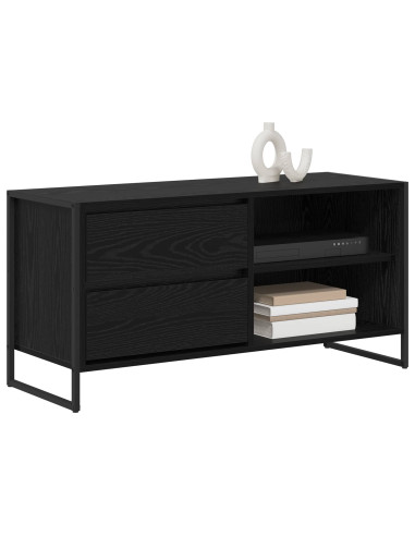 Mobile TV Rovere Nero 100 x 36 x 49,5 cm Legno multistrato