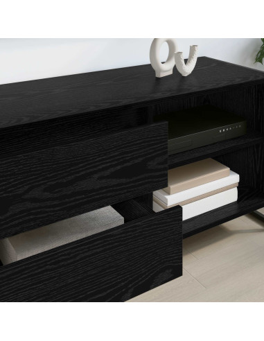 Mobile TV Rovere Nero 100 x 36 x 49,5 cm Legno multistrato