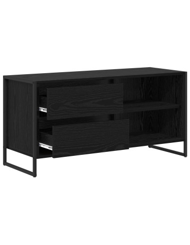 Mobile TV Rovere Nero 100 x 36 x 49,5 cm Legno multistrato