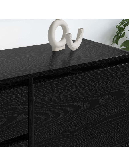 Mobile TV Rovere Nero 100 x 36 x 49.5 cm Legno multistrato