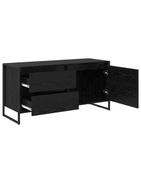 Mobile TV Rovere Nero 100 x 36 x 49.5 cm Legno multistrato