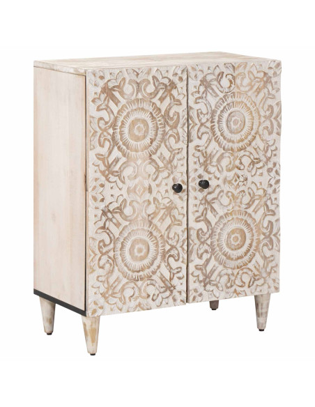 Credenza con Ripostiglio Bianco 60 x 33,5 x 75 cm