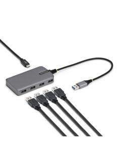 StarTech.com 5G4AC-USB-A-HUB hub di interfaccia USB 3.2 Gen 1 (3.1 Gen 1) Type-A 5000 Mbit/s Grigio