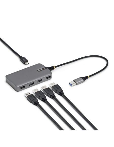 StarTech.com 5G4AC-USB-A-HUB hub di interfaccia USB 3.2 Gen 1 (3.1 Gen 1) Type-A 5000 Mbit/s Grigio