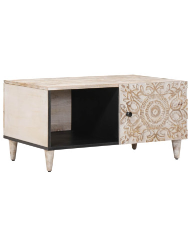 Tavolino da salotto Bianco 80 x 50 x 40 cm