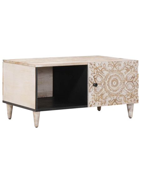 Tavolino da salotto Bianco 80 x 50 x 40 cm