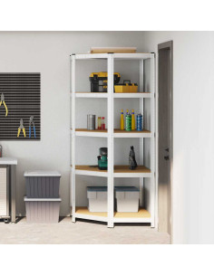 Mensola angolare Argento 90 x 90 x 198 cm Legno multistrato