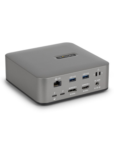 StarTech.com 215UE-TB5USB4DOCK replicatore di porte e docking station per laptop Cablato Thunderbolt 5 Grigio