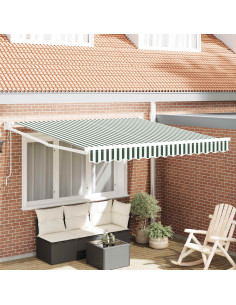 Tenda da Sole Verde e Bianco 300 x 250 x 165 cm Poliestere