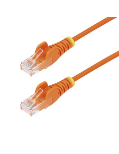 StarTech.com Cavo Ethernet CAT6 Arancionene da 50cm Patch UTP con Plug RJ45 Antigroviglio e Rilievi di Trazione, Cavo Lan Slim i