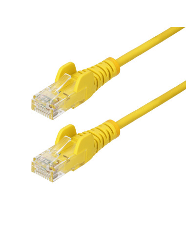 StarTech.com Cavo Ethernet CAT6 Giallo da 2,5m Patch UTP con Plug RJ45 Antigroviglio e Rilievi di Trazione, Cavo Lan Slim in Ram