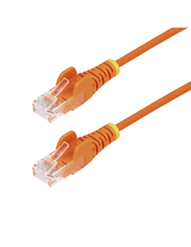 StarTech.com Cavo Ethernet CAT6 Arancione da 2m Patch UTP con Plug RJ45 Antigroviglio e Rilievi di Trazione, Cavo Lan Slim in Ra