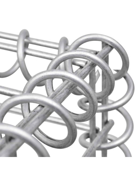 Pali/Fioriere in Gabbione 2 pz in Rete Acciaio 50x50x120 cm