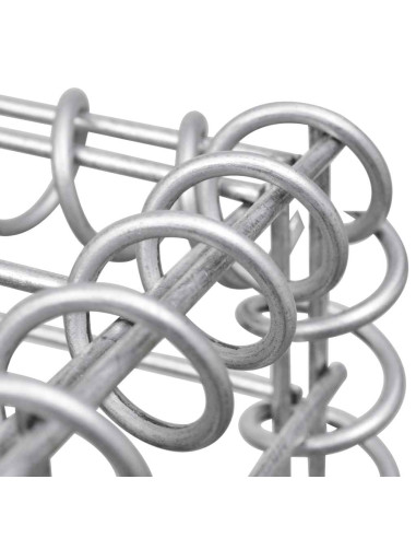 Pali/Fioriere in Gabbione 2 pz in Rete Acciaio 50x50x120 cm