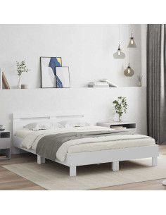 Struttura del letto Bianco 152 x 203 cm Legno multistrato