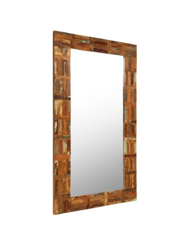 Specchio da Parete in Legno Massello di Recupero 60x120 cm