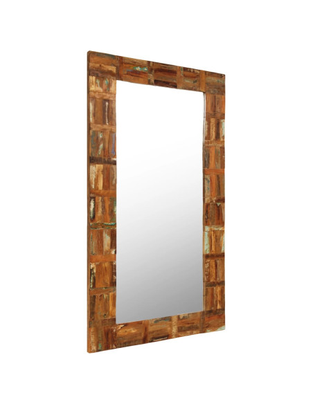 Specchio da Parete in Legno Massello di Recupero 60x120 cm