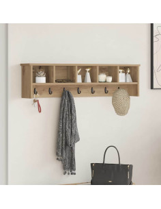 Appendiabiti a muro rovere artigianale 100 x 16 x 26 cm