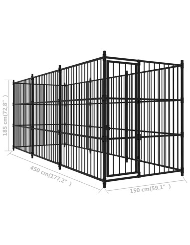 Canile da Esterno 450x150x185 cm