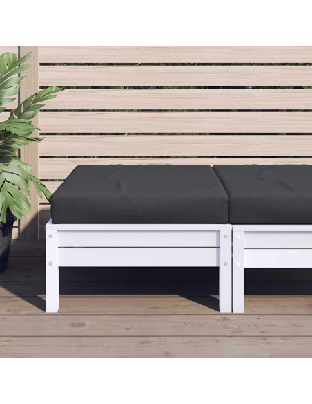 Cuscino per Pallet Nero 60x60x8 cm in Tessuto