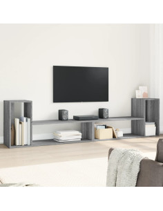Mobili TV 2 pz Grigio Sonoma 100x30x50 cm in Legno Multistrato