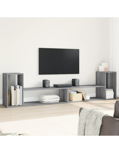 Mobili TV 2 pz Grigio Sonoma 100x30x50 cm in Legno Multistrato