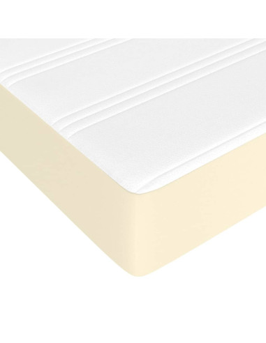 Materasso a Molle Insacchettate Rigidità Media Crema 120x200x20 cm in Similpelle