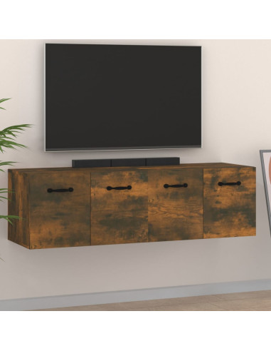 Mobili Parete 2 pz Rovere Fumo 80x35x36,5 cm Legno Multistrato